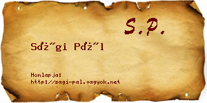 Sági Pál névjegykártya